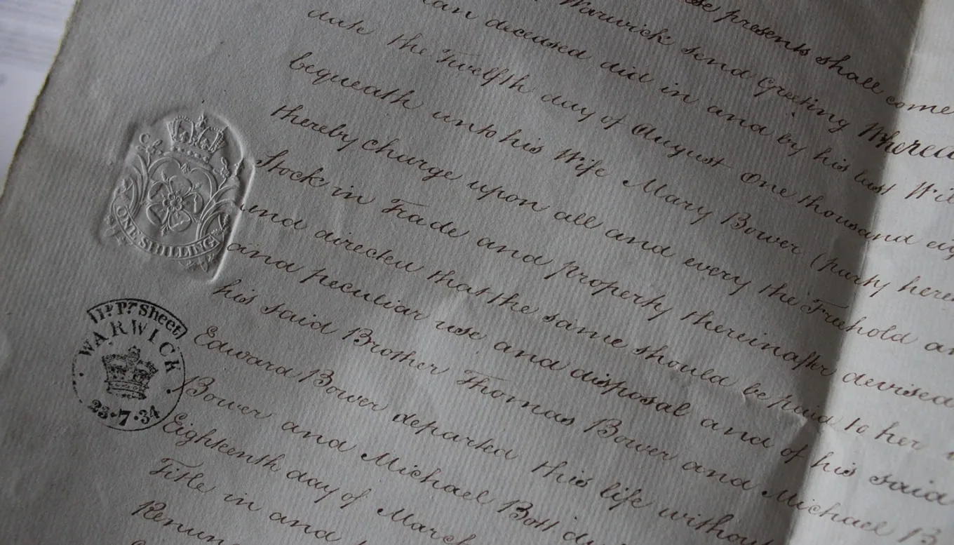 Letter, document and handwriting